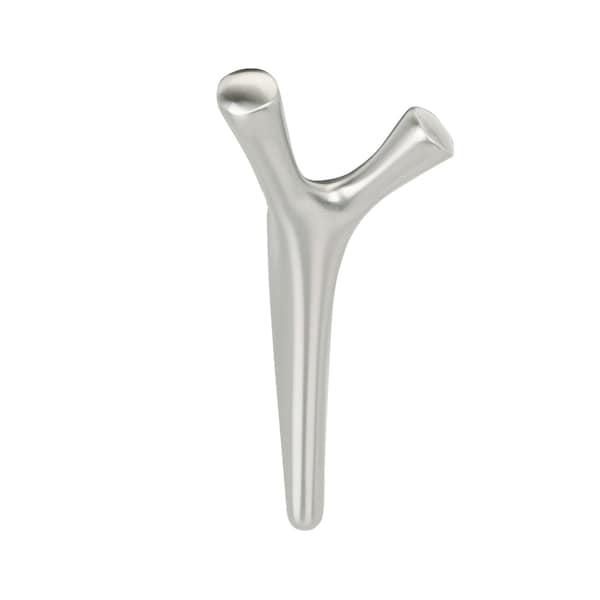 Amerock Kodiak Contemporary Double Prong Satin Nickel Wall Hook HBX37017G10 - main